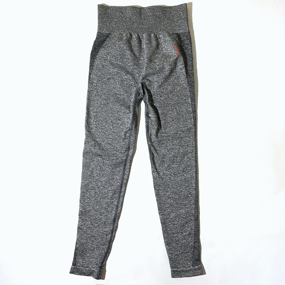 Gymshark Flex High Waisted leggings, Charcoal Marl/Ruby Pink